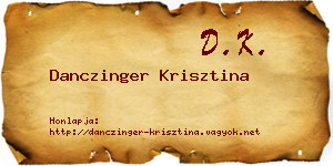 Danczinger Krisztina névjegykártya